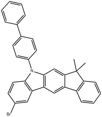 4-溴-N-(4-联苯基)-吲哚[1,2]并-9,9-二甲基芴 结构式