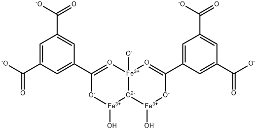 IRON(III)1,3,5-BENZENETRICARBOXYLATEHYDRATE,POROUS(F-FREEMIL-100(FE),KRICTF100)[IRONTRIMESATE] 结构式