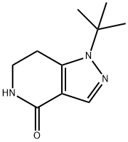 1-(叔丁基)-1,5,6,7-四氢-4H-吡唑并[4,3-C]吡啶-4-酮 结构式