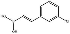 (E)-(3-氯苯乙烯基)硼酸 结构式