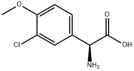 (2S)-2-AMINO-2-(3-CHLORO-4-METHOXYPHENYL)ACETIC ACID 结构式