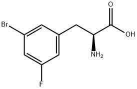 2-氨基-3-(3-溴-5-氟苯基)丙酸 结构式