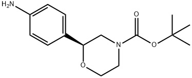 (S)-2-(4-氨基苯基)吗啉-4-羧酸叔丁酯 结构式