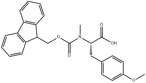 (S)-2-((((9H-芴-9-基)甲氧基)羰基)(甲基)氨基)-3-(4-甲氧基苯基)丙酸 结构式