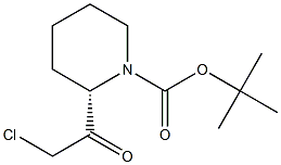 (S)-2-(2-氯乙酰基)哌啶-1-甲酸叔丁酯 结构式