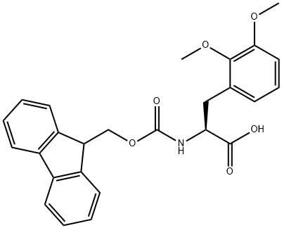 (S)-2-(((((9H-芴-9-基)甲氧基)羰基)氨基)-3-(2,3-二甲氧基苯基)丙酸 结构式