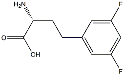 (R)-2-氨基-4-(3,5-二氟苯基)丁酸 结构式