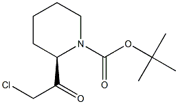 (R)-2-(2-氯乙酰基)哌啶-1-甲酸叔丁酯 结构式