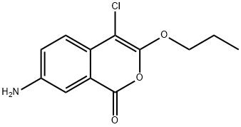 7-Amino-4-chloro-3-propoxy-isochromen-1-one 结构式