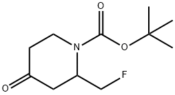 2-(氟甲基)-4-氧代哌啶-1-羧酸叔丁酯 结构式