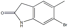 6-bromo-5-methyl-1,3-dihydroindol-2-one 结构式