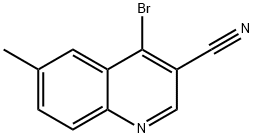 4-溴-6-甲基喹啉-3-甲腈 结构式