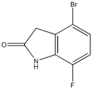 4-Bromo-7-fluoroindolin-2-one 结构式