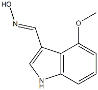 4-METHOXY-1H-INDOLE-3-CARBOXALDEHYDE OXIME 结构式