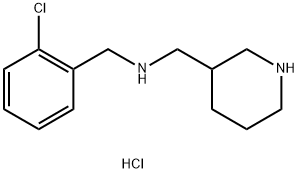 N-(2-CHLOROBENZYL)-1-(PIPERIDIN-3-YL)METHANAMINE HYDROCHLORIDE 结构式