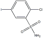 2-氯-5-碘代苯磺酰胺 结构式