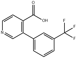 3-(3-(三氟甲基)苯基)异烟酸 结构式