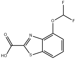 4-(difluoromethoxy)-1,3-benzothiazole-2-carboxylic acid 结构式