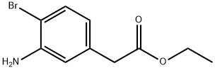 3-氨基-4-溴苯乙酸乙酯 结构式