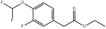 4-(二氟甲氧基-)3-氟苯乙酸乙酯 结构式
