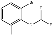 1-bromo-2-(difluoromethoxy)-3-iodobenzene 结构式