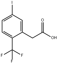 5-碘-2-(三氟甲基)苯乙酸 结构式