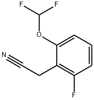 2-(2-(二氟甲氧基)-6-氟苯基)乙腈 结构式