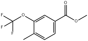4-甲基-3-(三氟甲氧基)苯甲酸甲酯 结构式