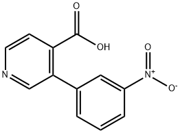 3-(3-nitrophenyl)isonicotinic acid 结构式