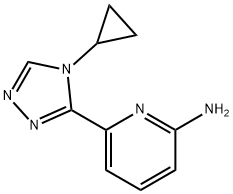 6-(4-cyclopropyl-4H-[1,2,4]triazol-3-yl)-pyridin-2-ylamine 结构式