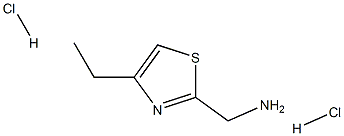 (4-乙基噻唑-2-基)甲胺二盐酸盐 结构式