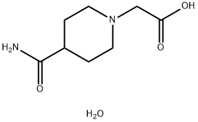 [4-(氨基羰基)哌啶-1-基]乙酸水合物 结构式