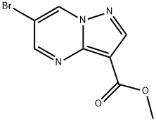 6-溴吡唑并[1,5-A]嘧啶-3-羧酸甲酯 结构式