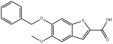 6-Benzyloxy-5-methoxy-benzo[b]thiophene-2-carboxylic acid 结构式