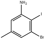 3-溴-2-碘-5-甲基苯胺 结构式