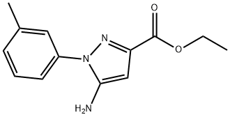 ethyl 5-amino-1-(3-methylphenyl)-1H-pyrazole-3-carboxylate 结构式