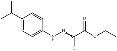 ethyl (2Z)-2-chloro-2-{2-[4-(propan-2-yl)phenyl]hydrazin-1-ylidene}acetate 结构式