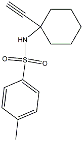 Benzenesulfonamide, N-(1-ethynylcyclohexyl)-4-methyl- 结构式