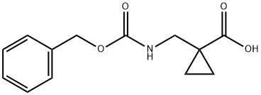 1-((((苄氧基)羰基)氨基)甲基)环丙烷-1-羧酸 结构式