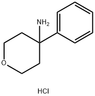 4-苯基四氢-2H-吡喃-4-胺盐酸盐 结构式