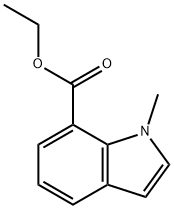 Ethyl 1-methyl-1H-indole-7-carboxylate 结构式