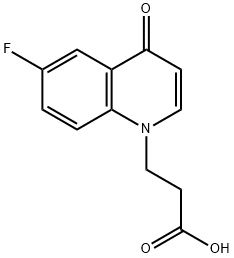 3-(6-fluoro-4-oxo-1,4-dihydroquinolin-1-yl)propanoic acid 结构式