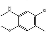 6-chloro-5,7-dimethyl-3,4-dihydro-2H-1,4-benzoxazine 结构式