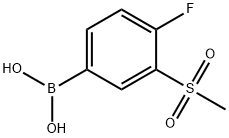 (4-fluoro-3-(methylsulfonyl)phenyl)boronic acid 结构式