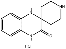 1',4'-二氢-3'H-螺[哌啶-4,2'-喹喔啉]-3'-酮二盐酸盐 结构式