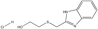 2-(((1H-苯并[D]咪唑-2-基)甲基)硫代)乙烷-1-醇盐酸盐 结构式