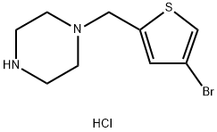 1-((4-溴噻吩-2-基)甲基)哌嗪二盐酸盐 结构式