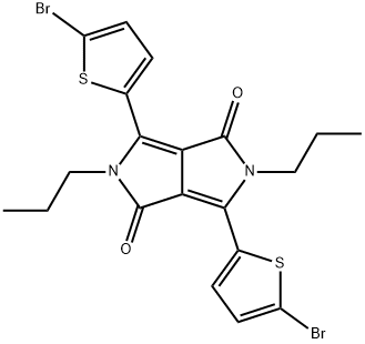 Pyrrolo[3,4-c]pyrrole-1,4-dione, 3,6-bis(5-bromo-2-thienyl)-2,5-dihydro-2,5-dipropyl- 结构式