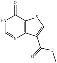 METHYL 4-OXO-3,4-DIHYDROTHIENO[3,2-D]PYRIMIDINE-7-CARBOXYLATE 结构式