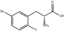(R)-2-氨基-3-(5-溴-2-氟苯基)丙酸 结构式